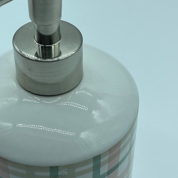 Threshold Soap Pump Pink Cream Green Ceramic Metal - Picture 7 of 9